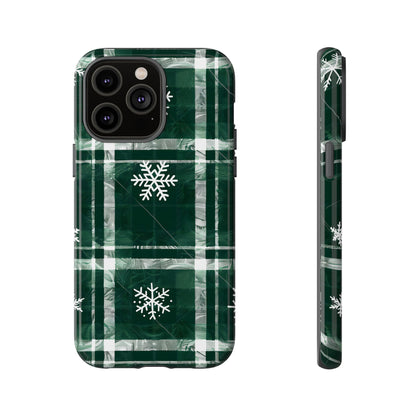 Frosted Tartan – Tough Glossy iPhone Case