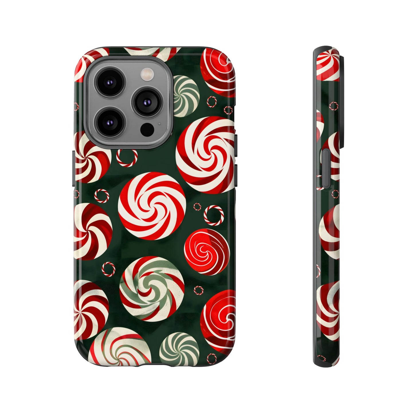 Peppermint Swirl Burst – Tough Glossy iPhone Case