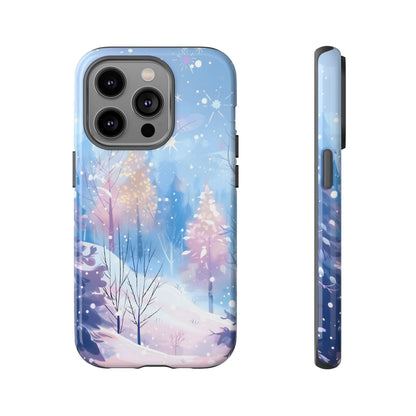 Frosted Winter Forest – Tough Glossy iPhone Case