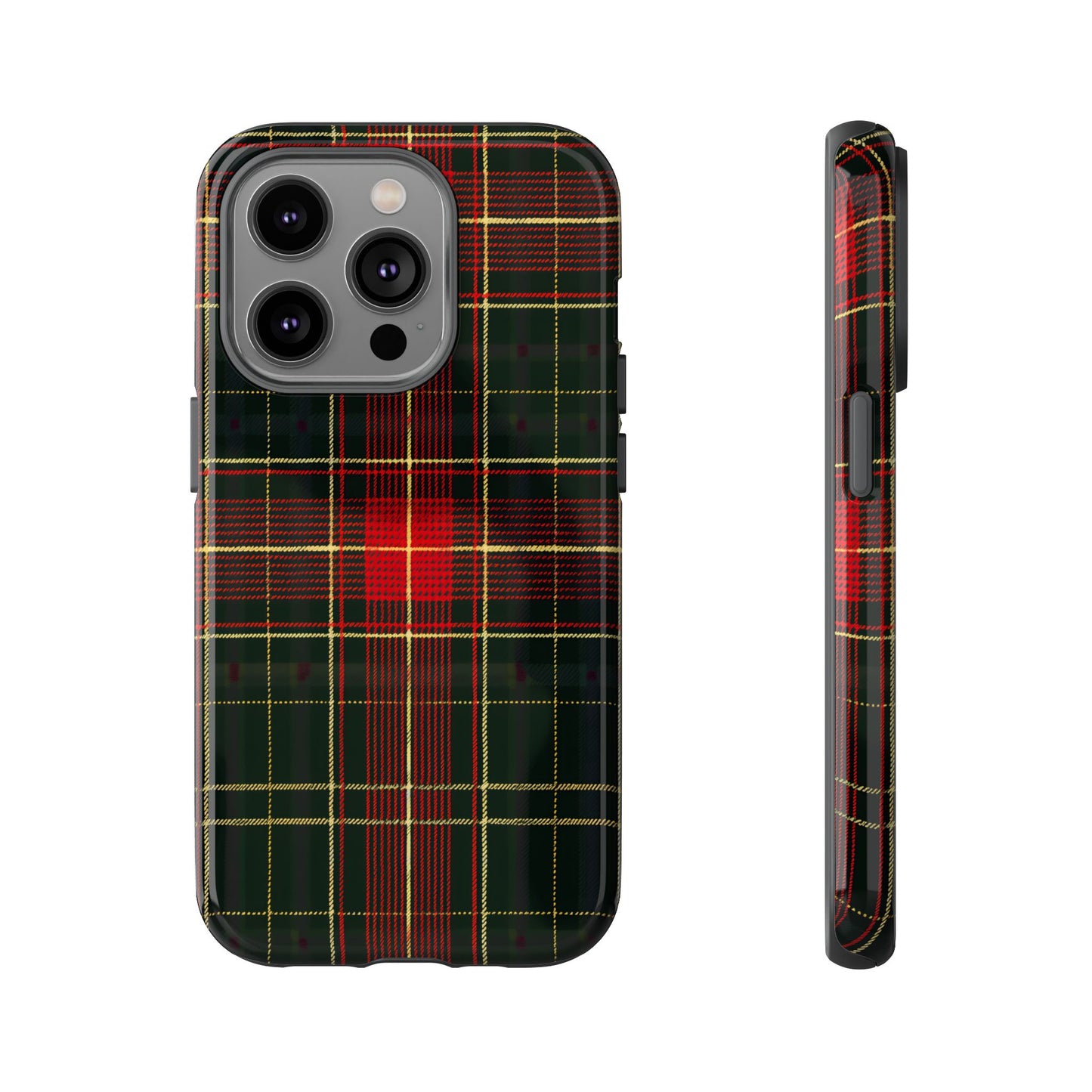 Classic Christmas Tartan – Tough Glossy iPhone Case