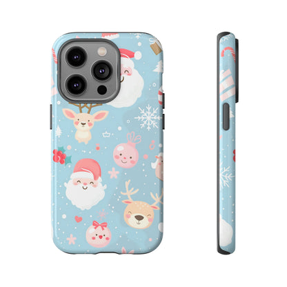 Pastel Santa Joy – Tough Glossy iPhone Case