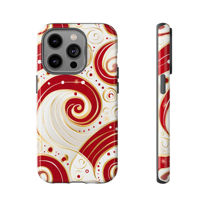 Golden Candy Swirl – Tough Glossy iPhone Case