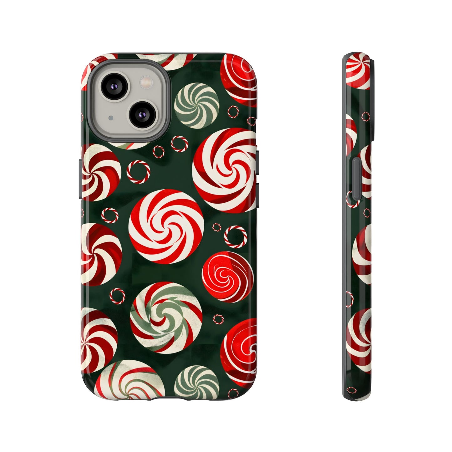 Peppermint Swirl Burst – Tough Glossy iPhone Case