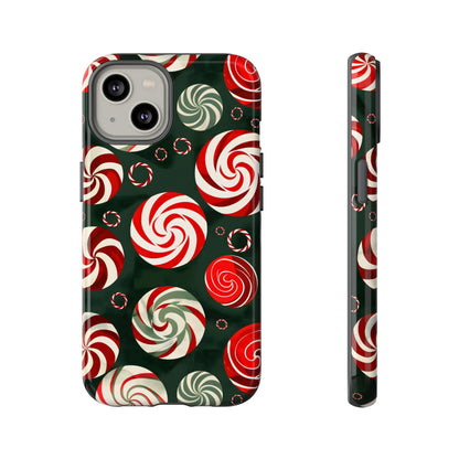 Peppermint Swirl Burst – Tough Glossy iPhone Case