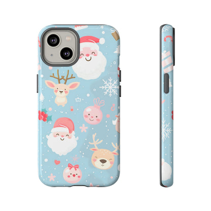 Pastel Santa Joy – Tough Glossy iPhone Case