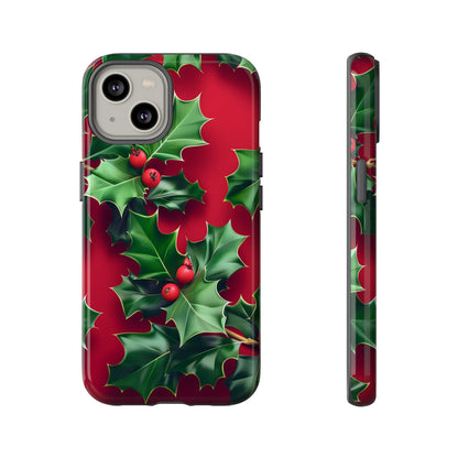Holly Berry Bloom – Tough Glossy iPhone Case