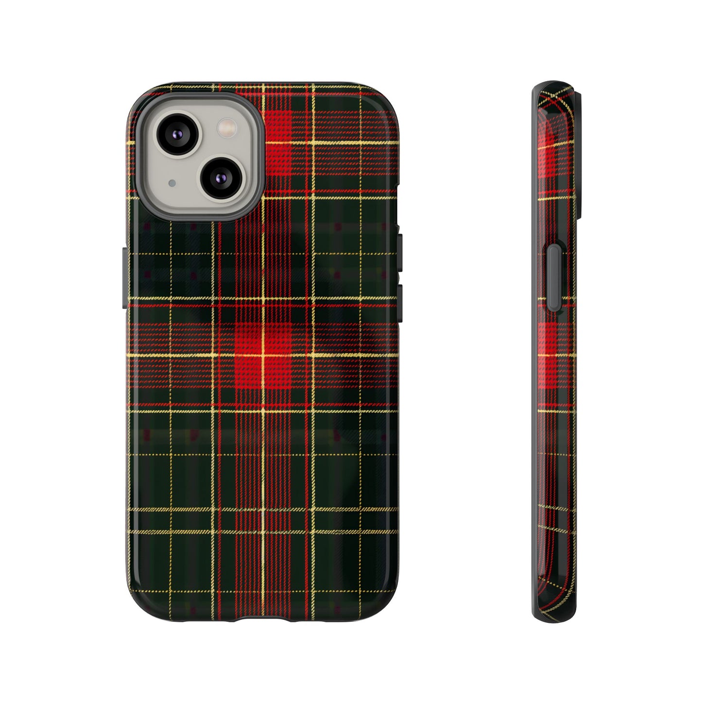 Classic Christmas Tartan – Tough Glossy iPhone Case