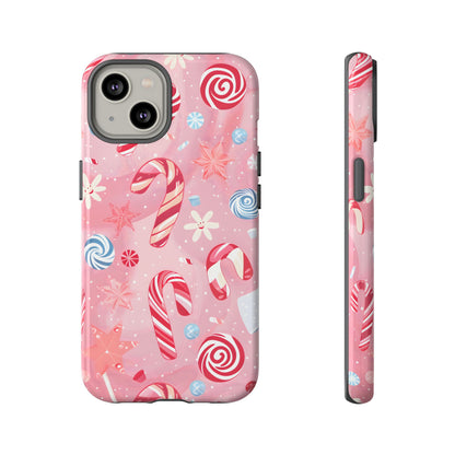Candy Cane Swirl – Tough Glossy iPhone Case