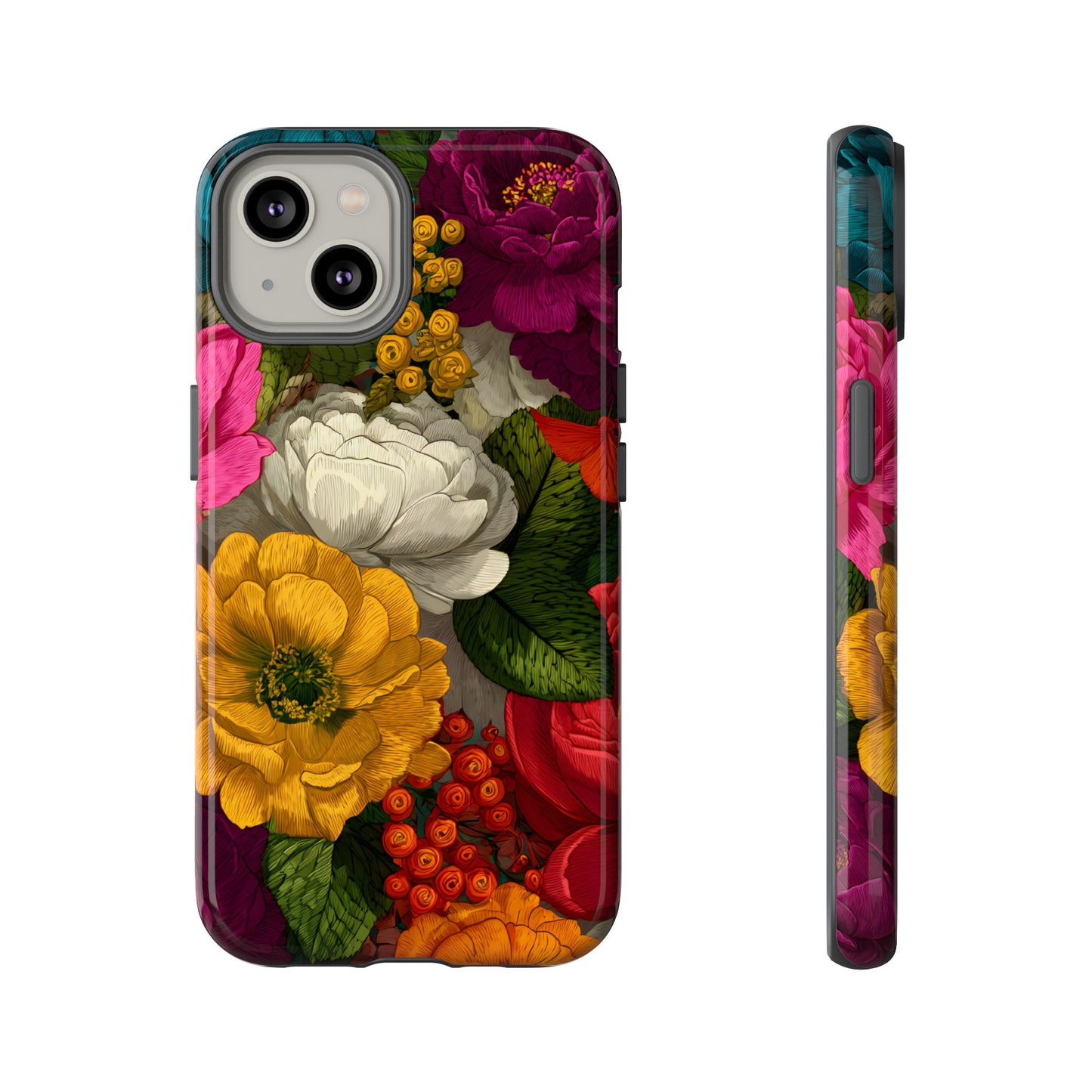 Midnight Bloom – Tough Glossy iPhone Case