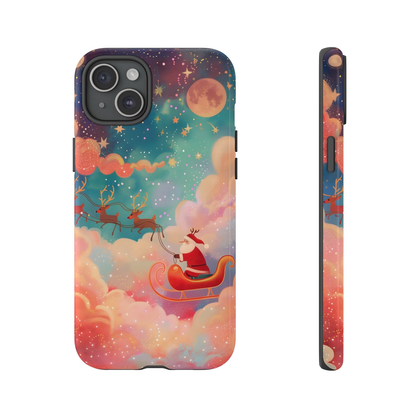 Starlit Santa Sky – Tough Glossy iPhone Case
