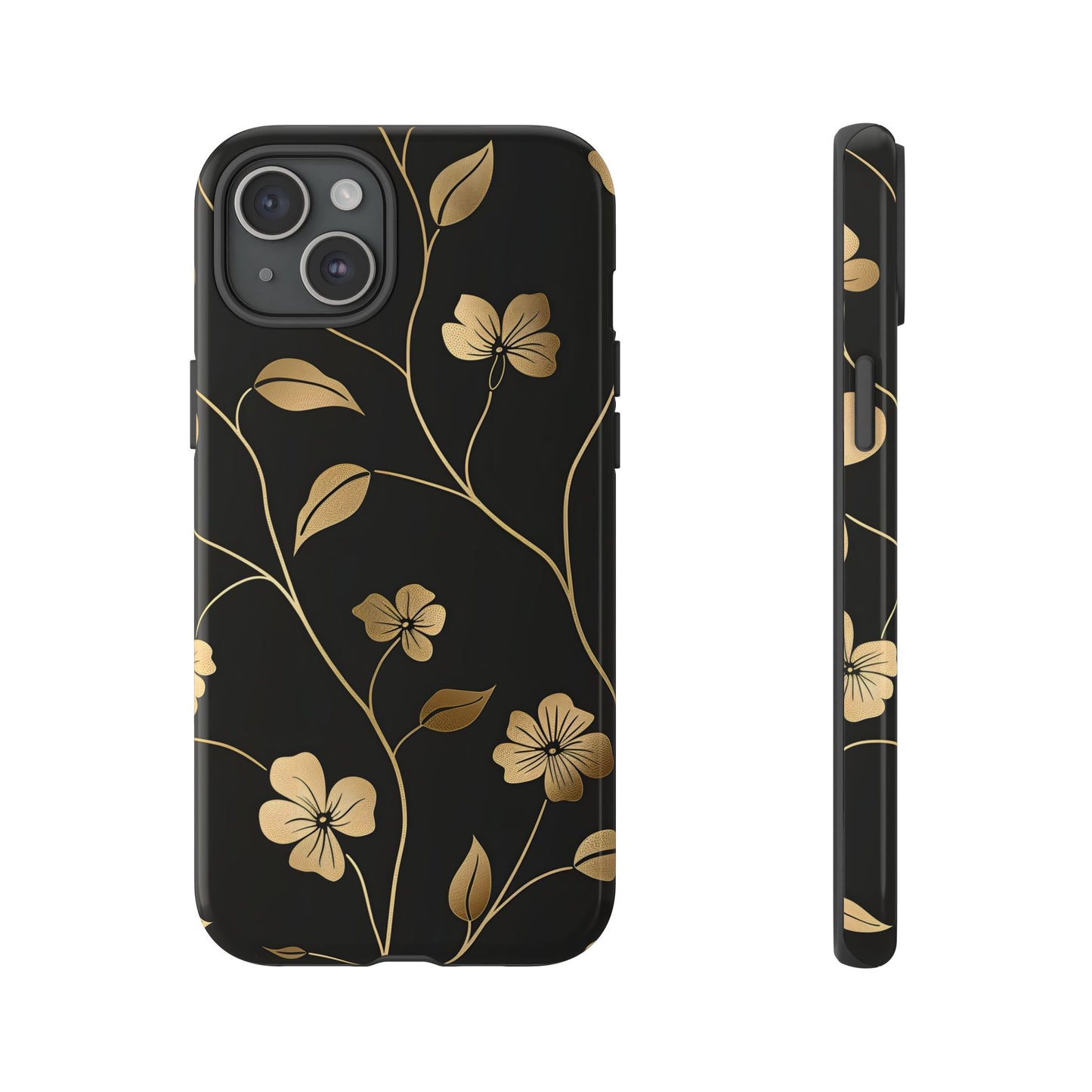 Golden Elegance – Tough Glossy iPhone Case