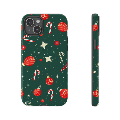 Festive Ornament Scatter – Tough Glossy iPhone Case