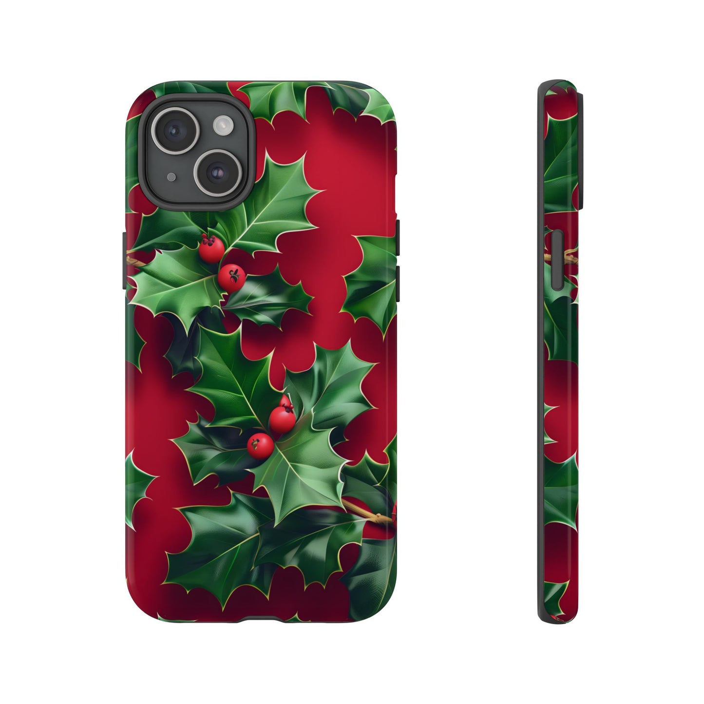 Holly Berry Bloom – Tough Glossy iPhone Case