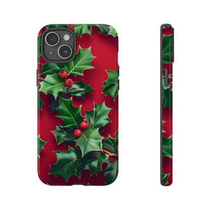 Holly Berry Bloom – Tough Glossy iPhone Case