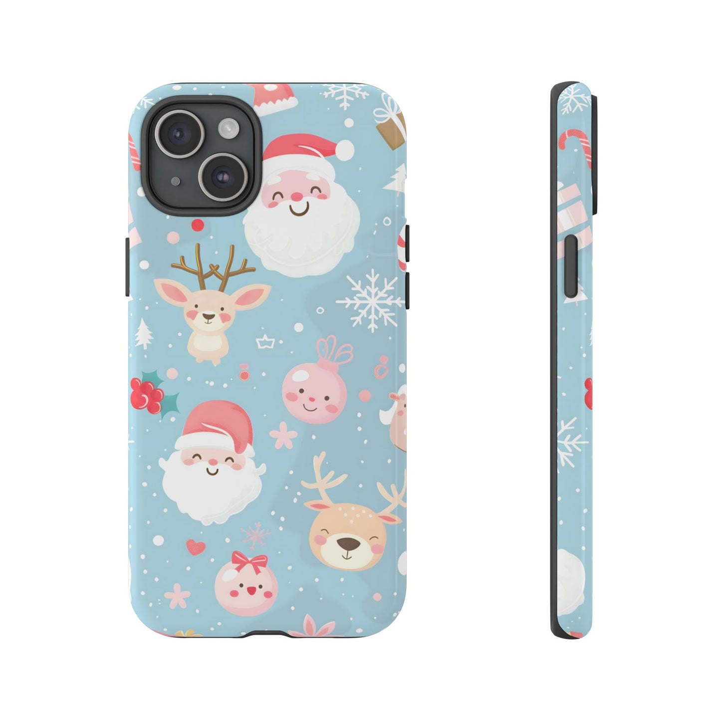 Pastel Santa Joy – Tough Glossy iPhone Case