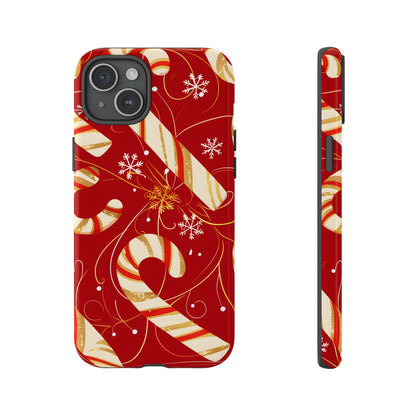 Golden Candy Cane Luxe – Tough Glossy iPhone Case