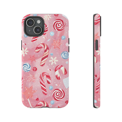 Candy Cane Swirl – Tough Glossy iPhone Case