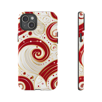 Golden Candy Swirl – Tough Glossy iPhone Case