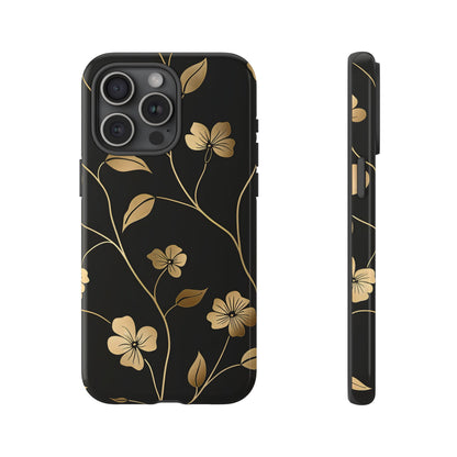 Golden Elegance – Tough Glossy iPhone Case