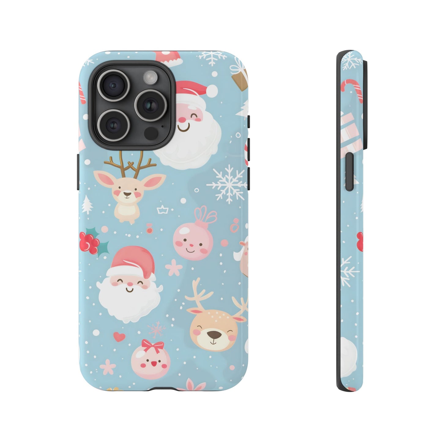 Pastel Santa Joy – Tough Glossy iPhone Case