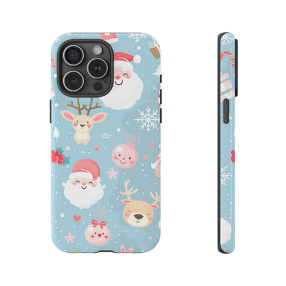 Pastel Santa Joy – Tough Glossy iPhone Case