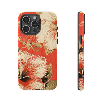Golden Hibiscus – Tough Glossy iPhone Case