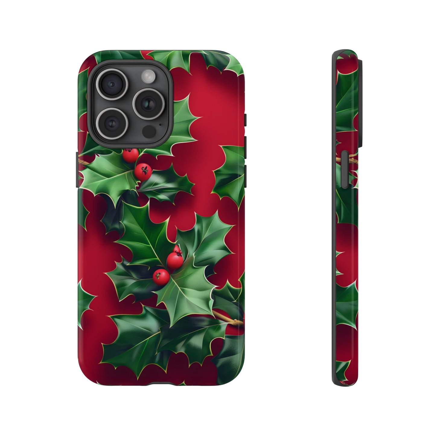 Holly Berry Bloom – Tough Glossy iPhone Case