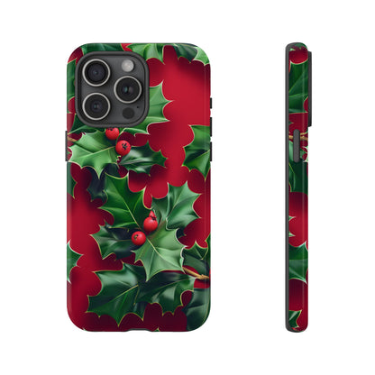 Holly Berry Bloom – Tough Glossy iPhone Case