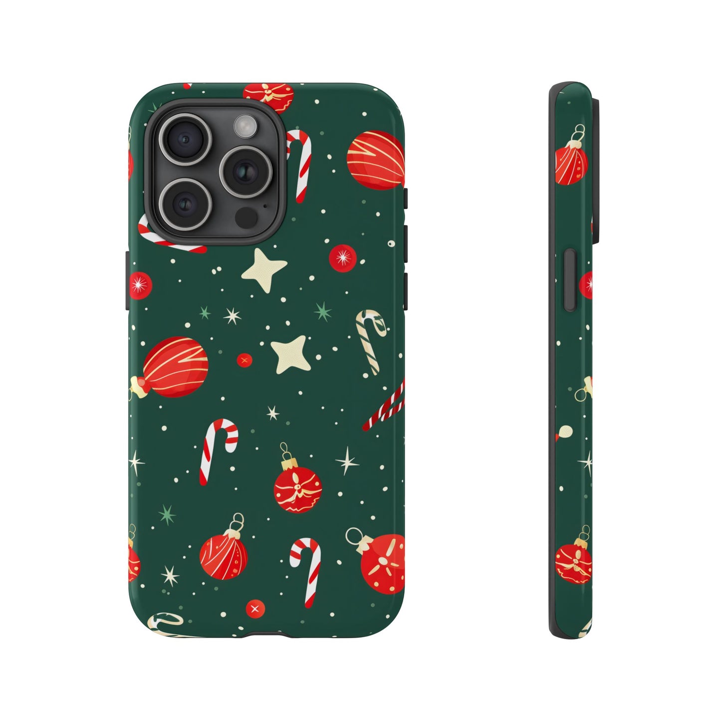 Festive Ornament Scatter – Tough Glossy iPhone Case