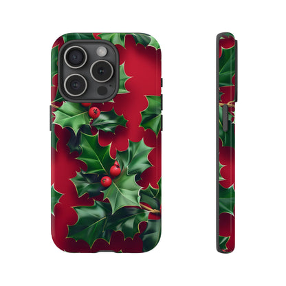 Holly Berry Bloom – Tough Glossy iPhone Case