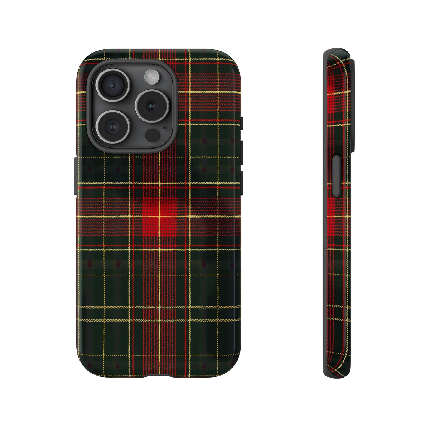 Classic Christmas Tartan – Tough Glossy iPhone Case
