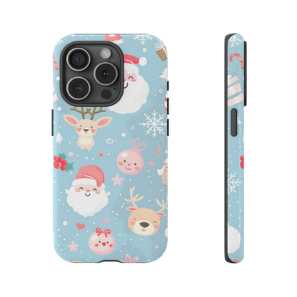 Pastel Santa Joy – Tough Glossy iPhone Case