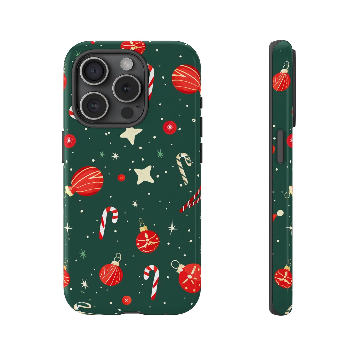 Festive Ornament Scatter – Tough Glossy iPhone Case