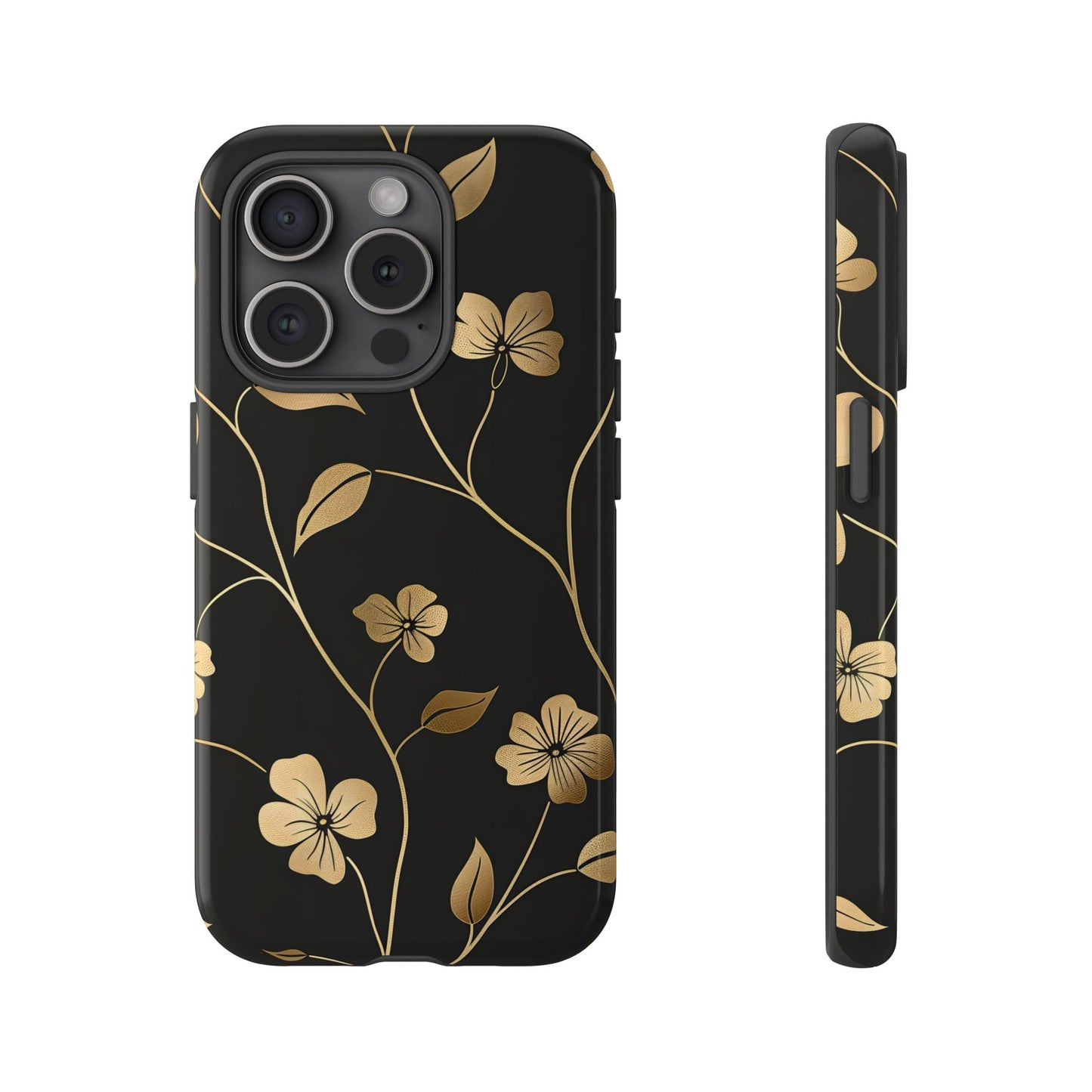 Golden Elegance – Tough Glossy iPhone Case