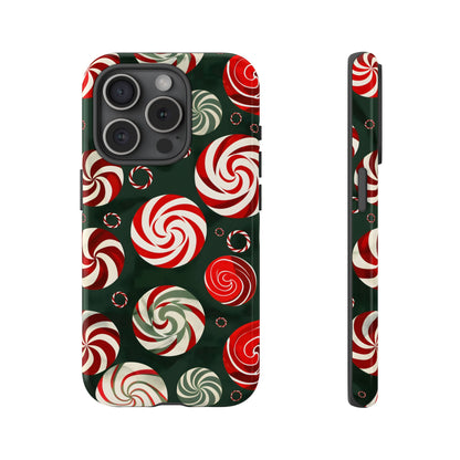 Peppermint Swirl Burst – Tough Glossy iPhone Case