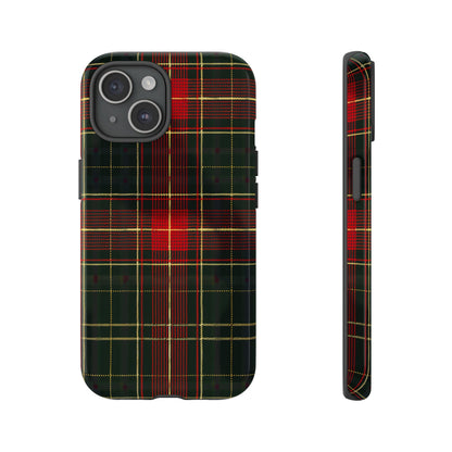 Classic Christmas Tartan – Tough Glossy iPhone Case
