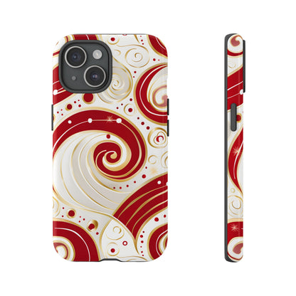 Golden Candy Swirl – Tough Glossy iPhone Case