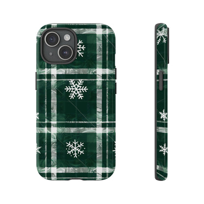 Frosted Tartan – Tough Glossy iPhone Case