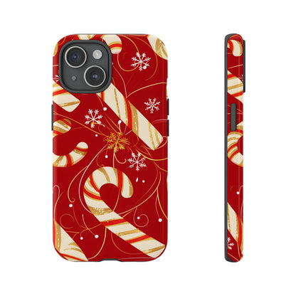 Golden Candy Cane Luxe – Tough Glossy iPhone Case