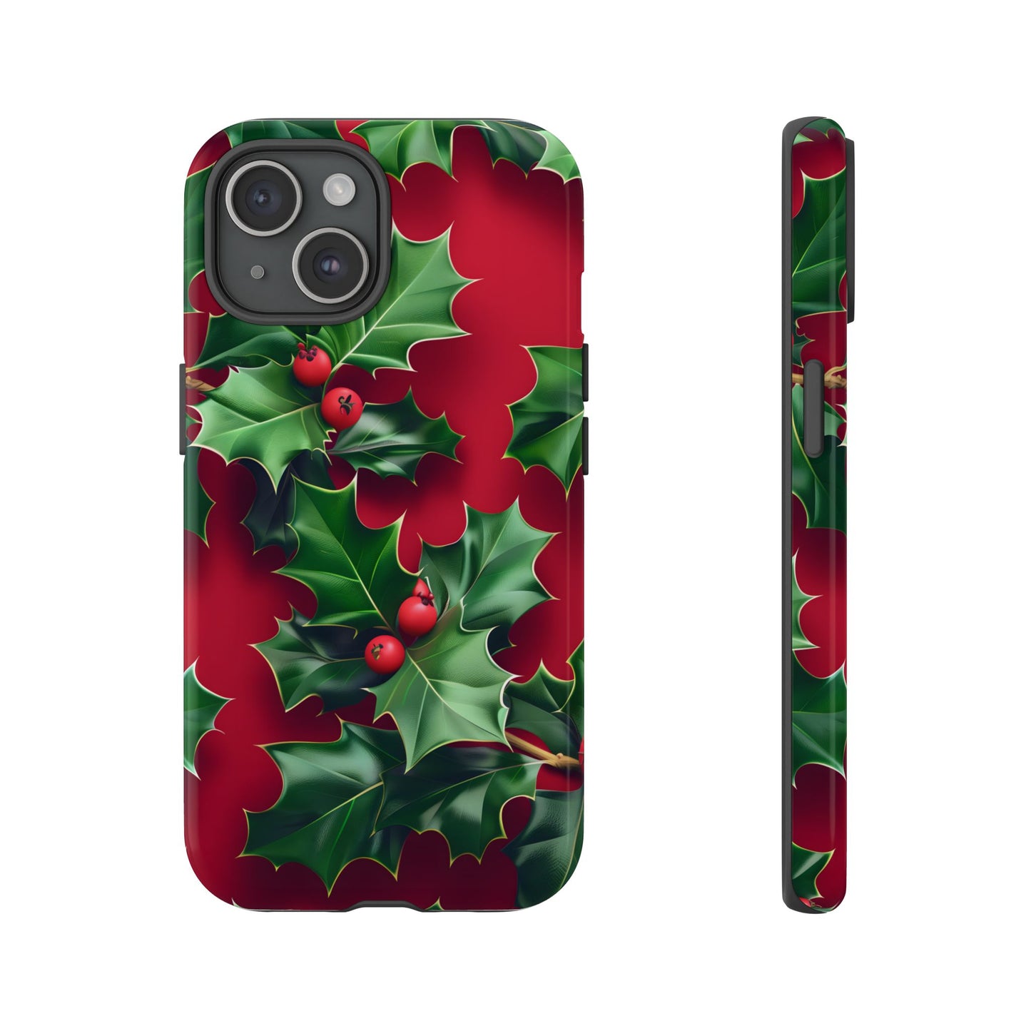 Holly Berry Bloom – Tough Glossy iPhone Case