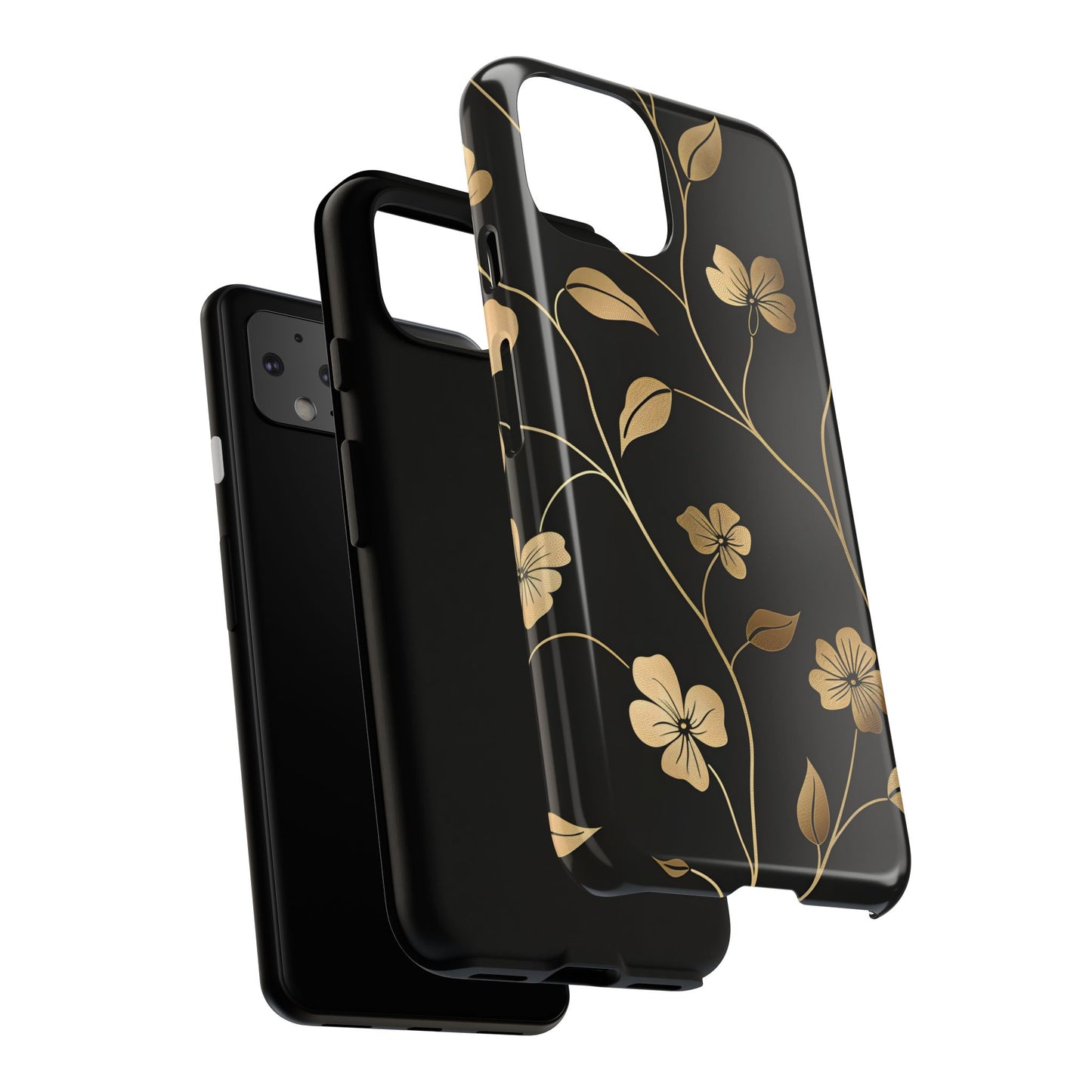 Golden Elegance – Tough Glossy Google Pixel Case