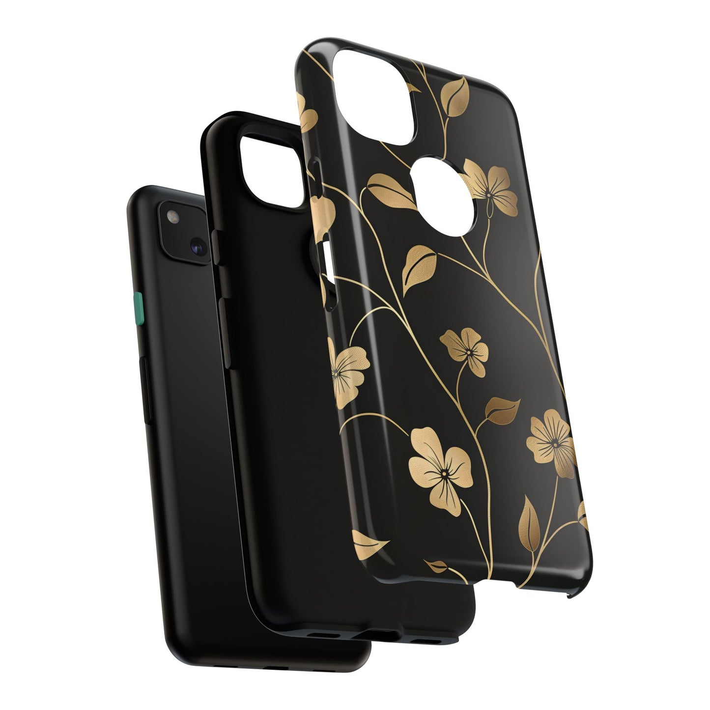 Golden Elegance – Tough Glossy Google Pixel Case