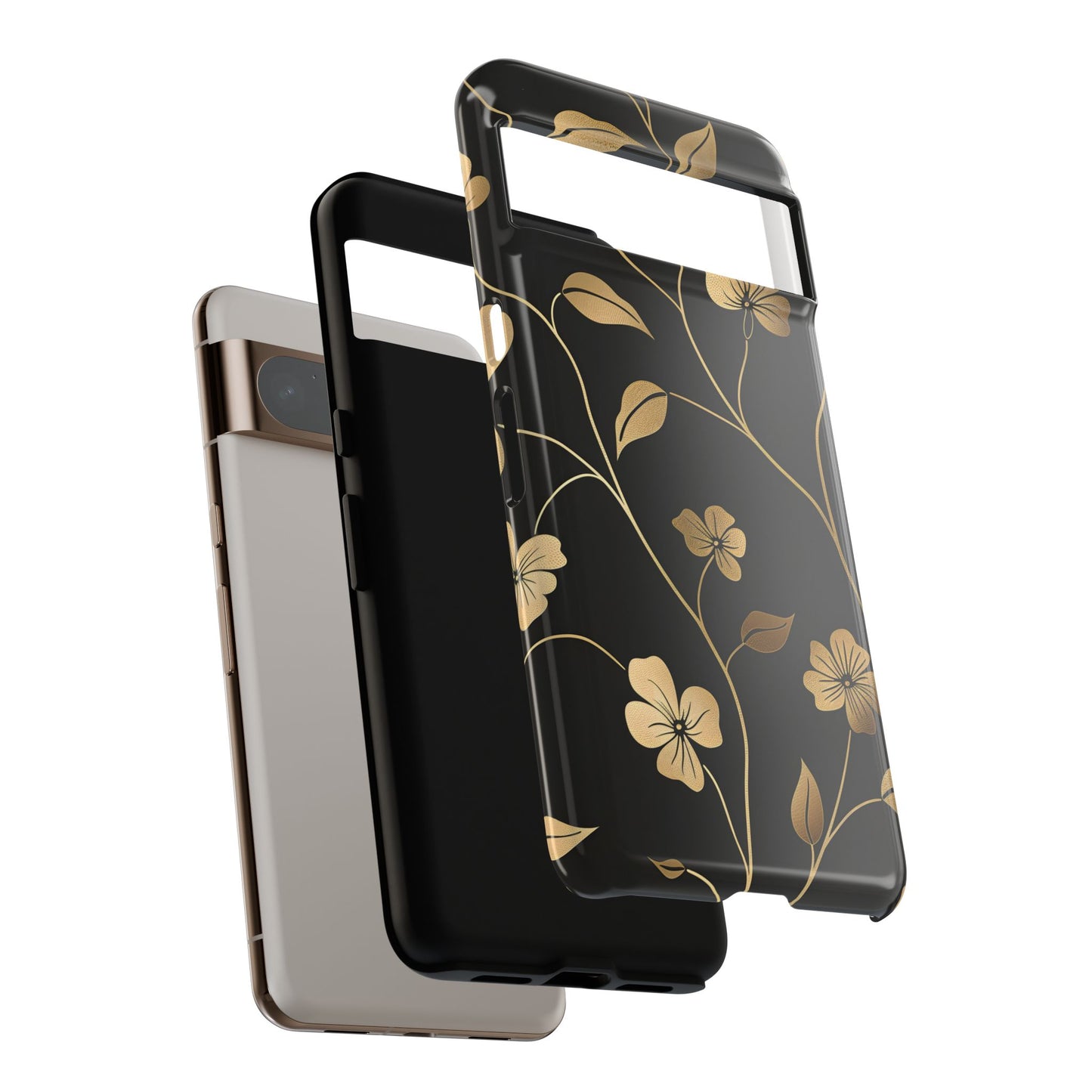 Golden Elegance – Tough Glossy Google Pixel Case