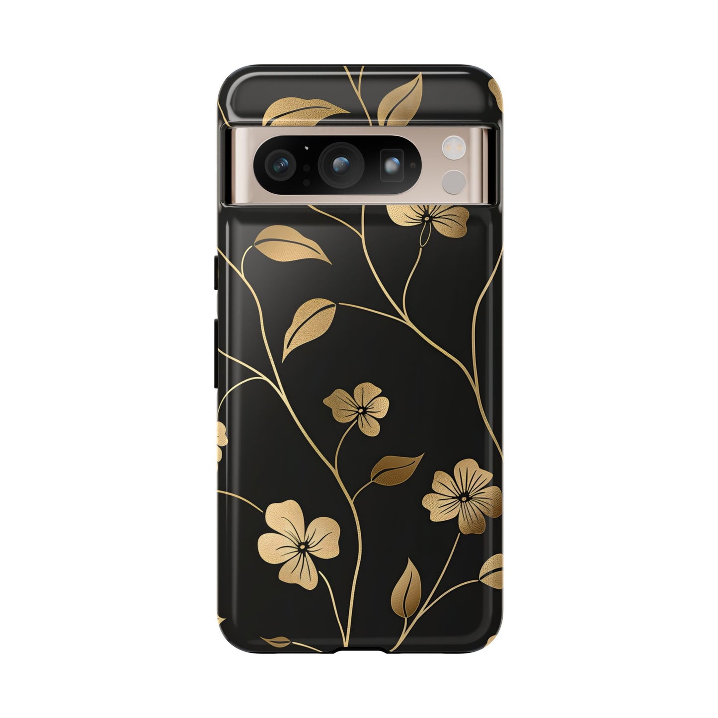Golden Elegance – Tough Glossy Google Pixel Case