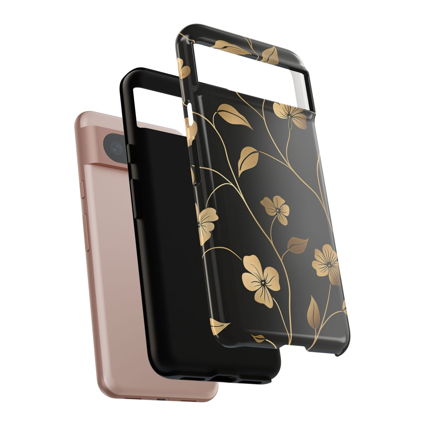 Golden Elegance – Tough Glossy Google Pixel Case