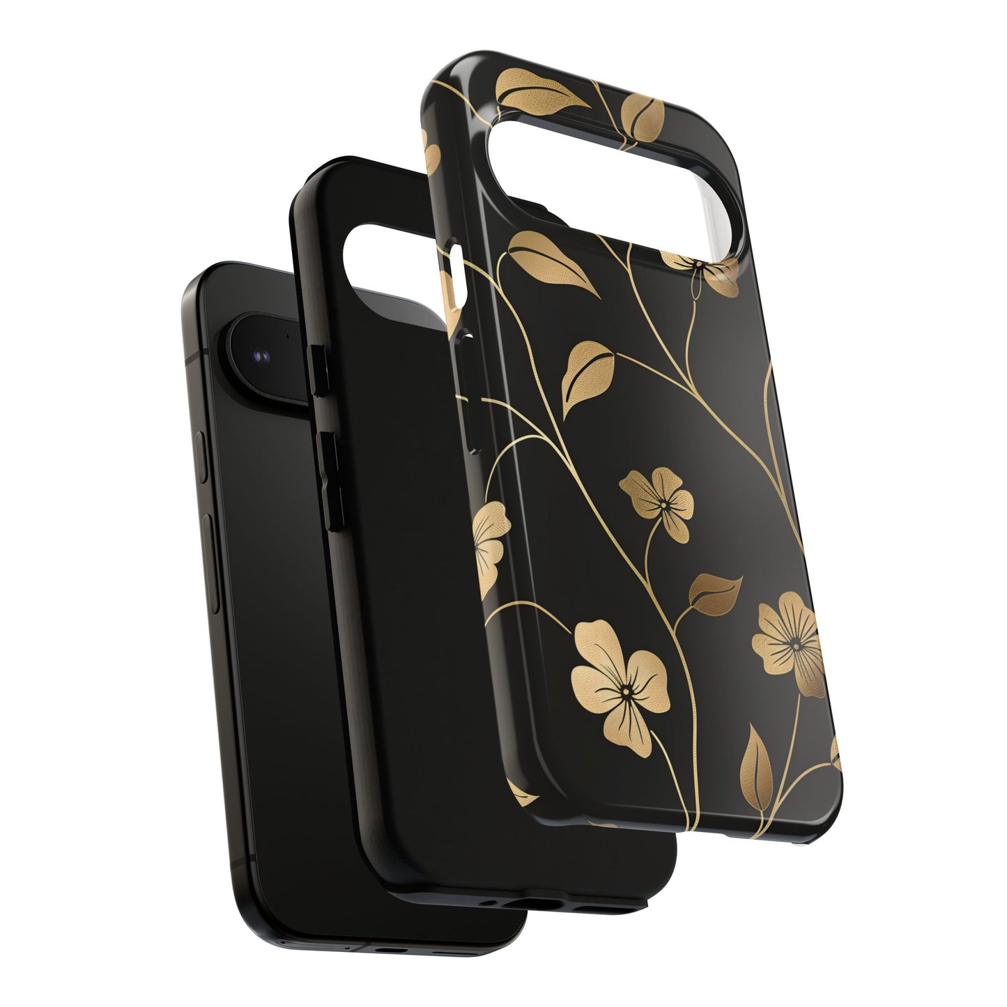 Golden Elegance – Tough Glossy Google Pixel Case