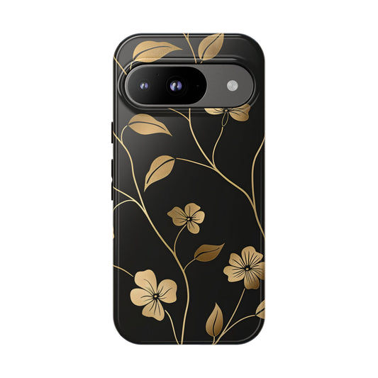 Golden Elegance – Tough Glossy Google Pixel Case