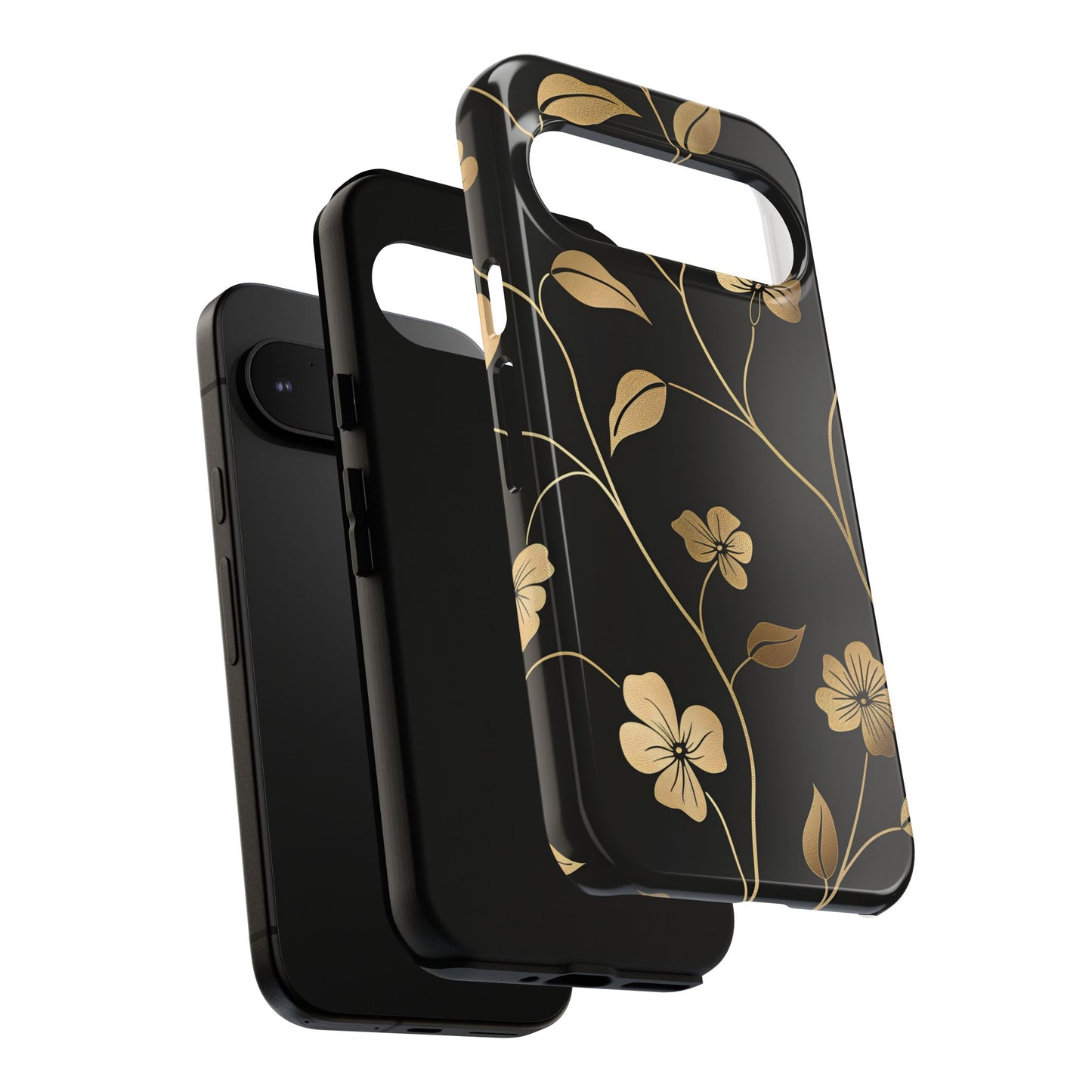 Golden Elegance – Tough Glossy Google Pixel Case