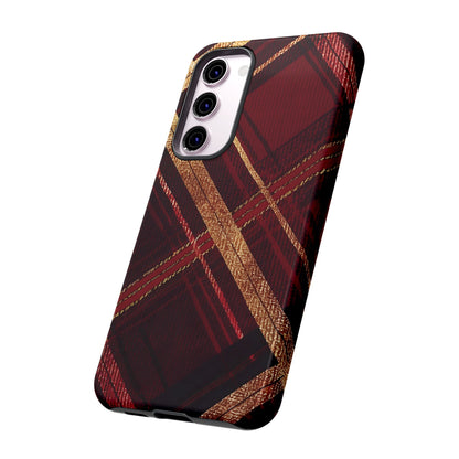 Crimson Luxe Plaid – Tough Glossy Samsung Galaxy Case