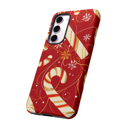 Golden Candy Cane Luxe – Tough Glossy Samsung Galaxy Case